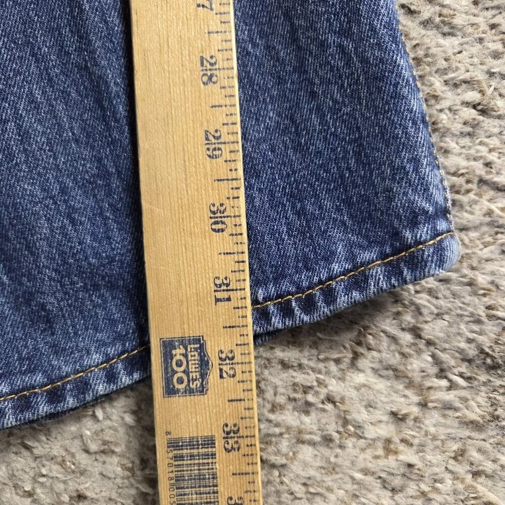Levis 501 Jeans Mens 42x32 Blue Straight Button Fly